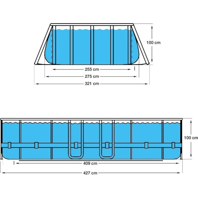 Бассейн каркасный овальный Avenli Super Rattan 427 x 275 x 100 см, коричневый