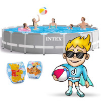 Бассейн каркасный 21в1 INTEX 26732, 549 х 122 см, серый