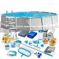 Басейн каркасний 21в1 INTEX 26732, 549 х 122 см, сірий