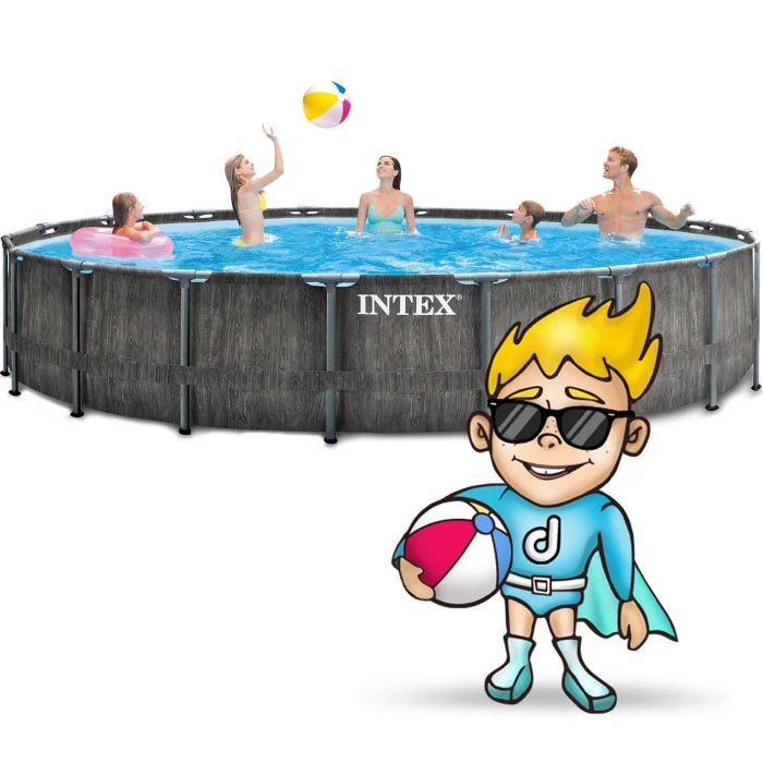 Бассейн каркасный 18в1 INTEX 126744, 549 x 122 см, темно-серый