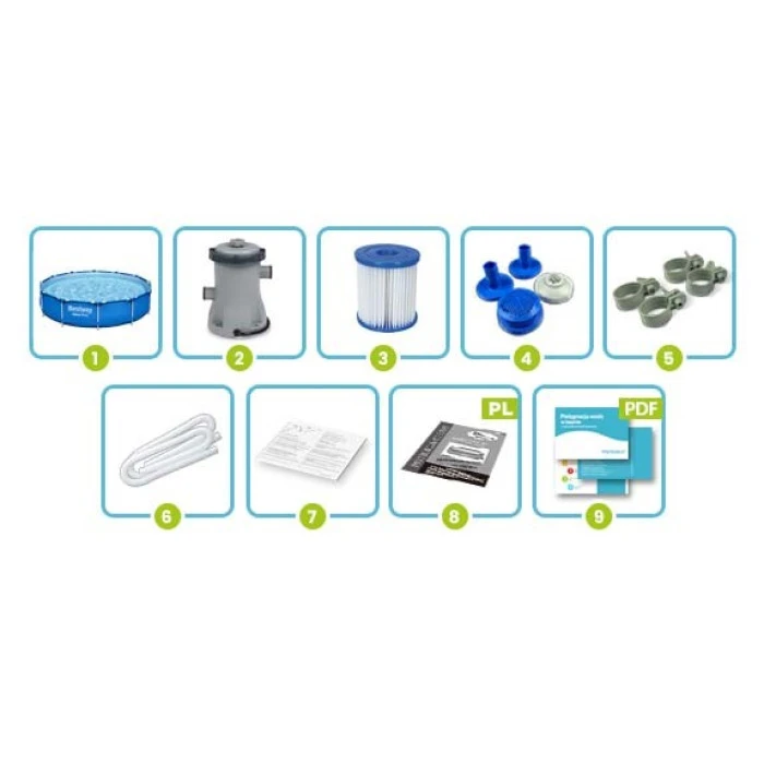 Басейн каркасний 7в1 Bestway 56681, 366 x 76 см