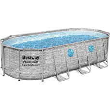 Бассейн каркасный овальный Bestway 56716, 549x274x122 см, светло-серый