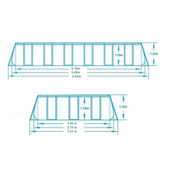Бассейн каркасный 12в1 Bestway 5612B 640 х 274 х 132 см