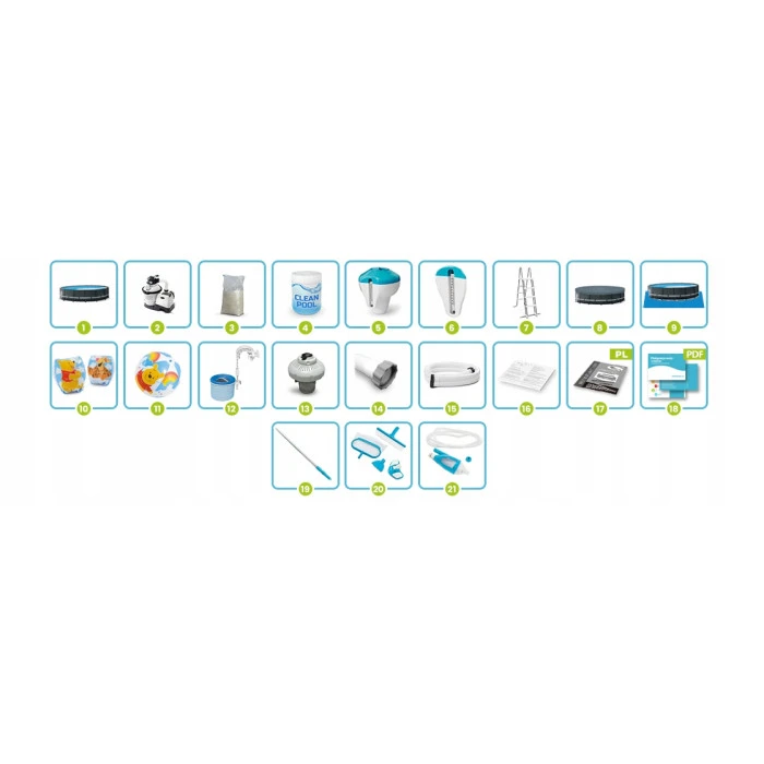 Бассейн каркасный 20в1 Intex 26326 488 х 122 см