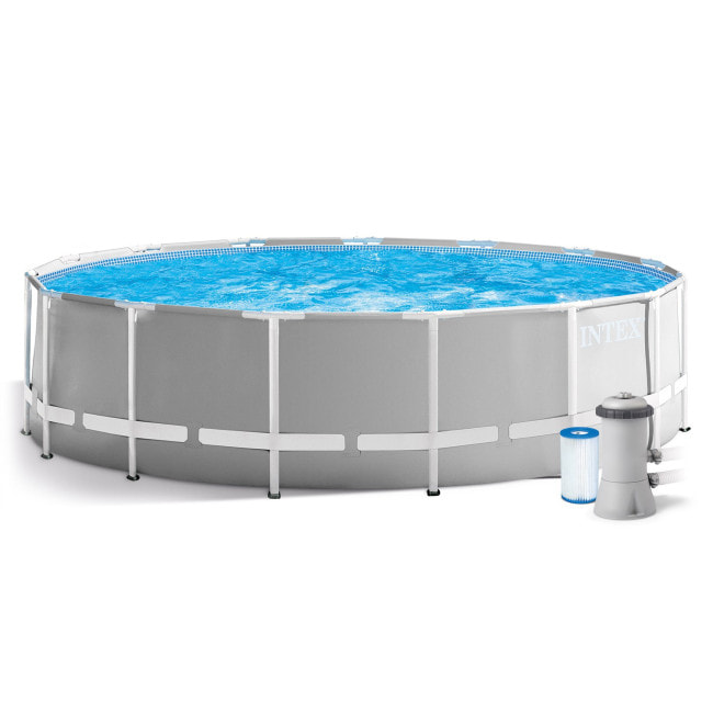 Бассейн каркасный 17в1 INTEX 26726, 457 x 122 см, серый