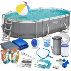 Басейн каркасний овальний 18в1 Bestway 56448, 488 x 305 x 107 см