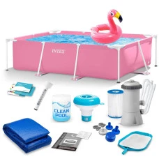 Басейн каркасний прямокутний 15в1 INTEX 28266, 220 x 150 x 60 см