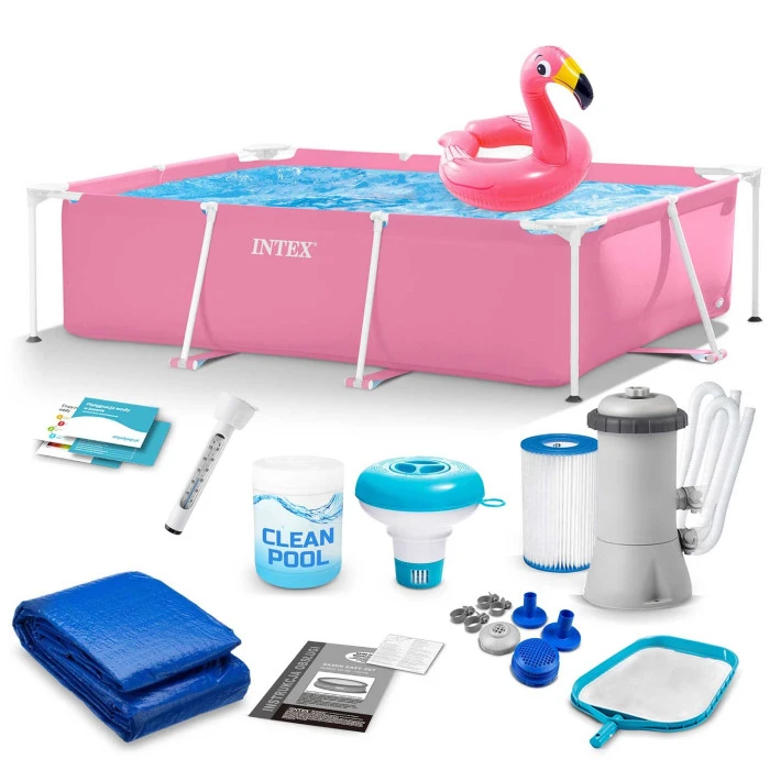 Бассейн каркасный прямоугольный 15в1 INTEX 28266, 220 x 150 x 60 см