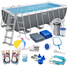 Бассейн каркасный прямоугольный 17в1 Bestway 56670, 488 x 244 x 122 см
