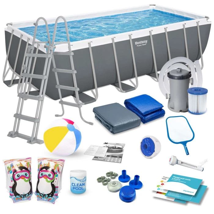 Бассейн каркасный прямоугольный 17в1 Bestway 56670, 488 x 244 x 122 см
