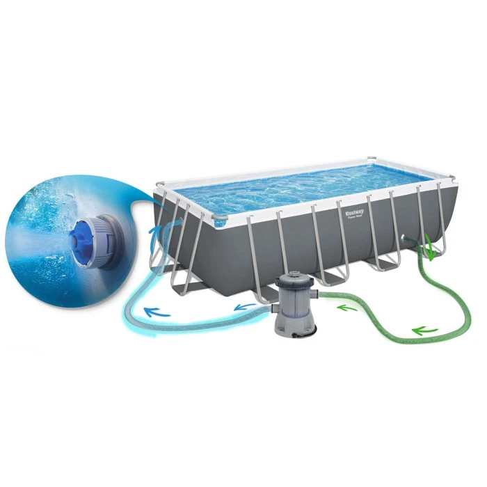 Бассейн каркасный прямоугольный 17в1 Bestway 56670, 488 x 244 x 122 см