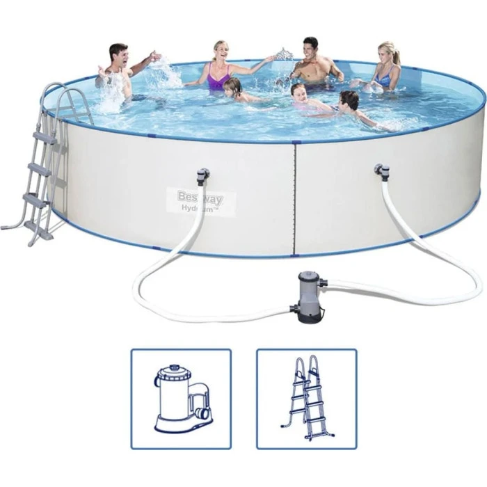 Бассейн каркасный 3в1 Bestway 56386 Hydrium 460 см – белый.