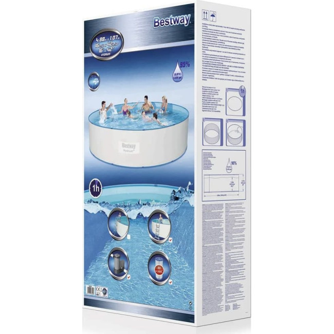 Бассейн каркасный 3в1 Bestway 56386 Hydrium 460 см – белый.