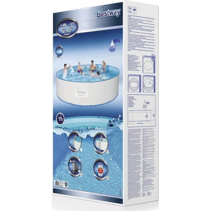 Бассейн каркасный 3в1 Bestway 56386 Hydrium 460 см – белый.