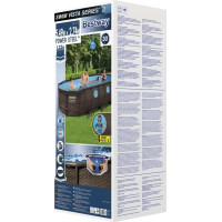 Бассейн каркасный овальный 5в1 Bestway 56716 Power Steel 549x274 см - коричневый