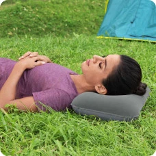 Велюровая надувная подушка 42 x 26 см Bestway 67121 серая