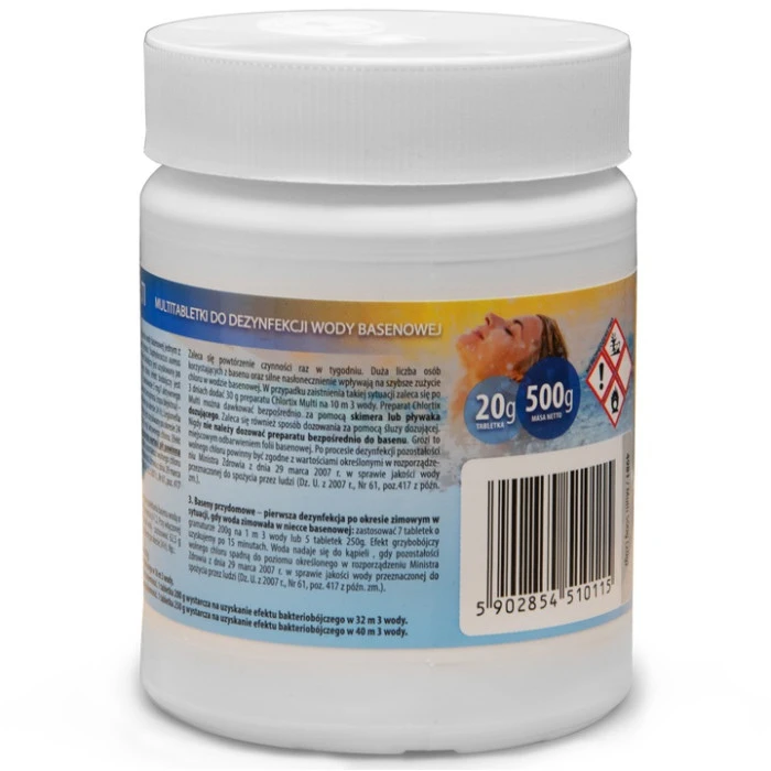 Таблетки для бассейна многофункциональные 25 х 20 г - 0,5 кг.