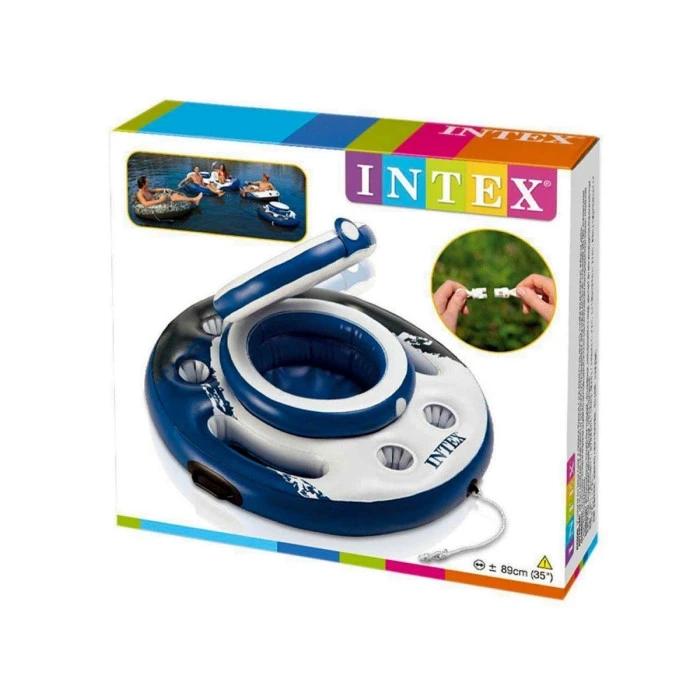 Большой плавучий холодильник для бассейна INTEX 56822 диаметром 89 см