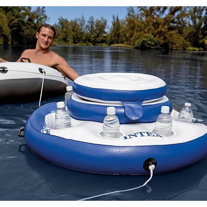 Большой плавучий холодильник для бассейна INTEX 56822 диаметром 89 см