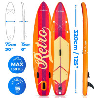 Надувная доска SUP (Сапборд) THUNDER RETRO 320