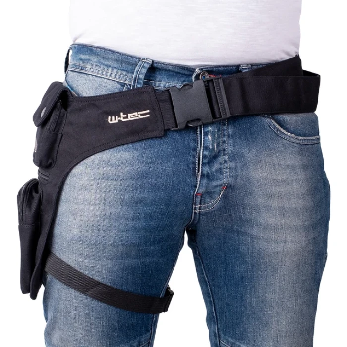 Мотоциклетная поясная сумка W-TEC Black Heart Devil Skull Black Tex