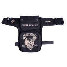 Мотоциклетная поясная сумка W-TEC Black Heart Devil Skull Black Tex