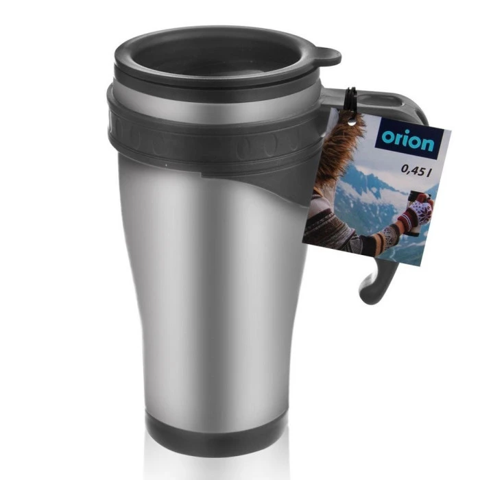 Термокружка Orion с ручкой 450 мл, серебряная