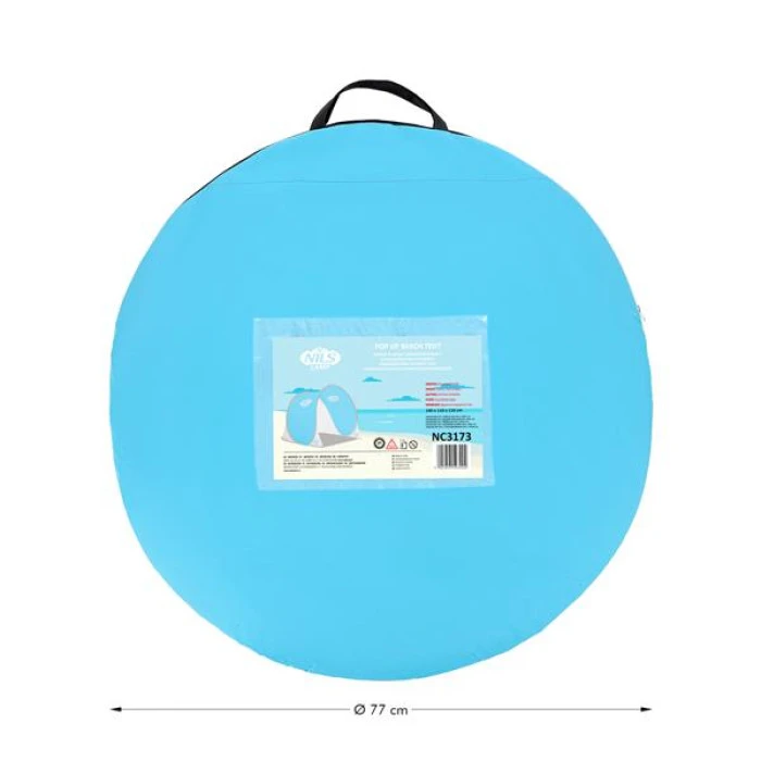 Пляжная палатка NILS CAMP POP UP NC3173 серо-голубая