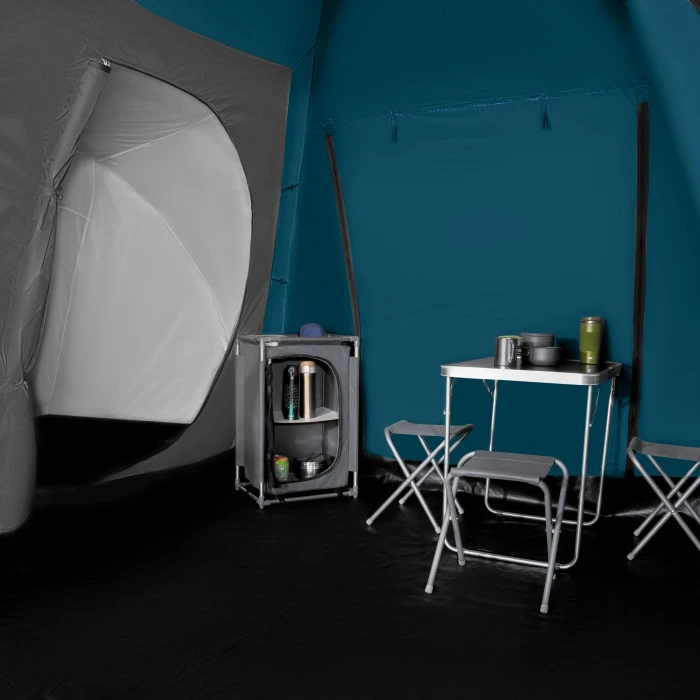 Палатка четырехместная NILS CAMP NC6431 Highland IV, 450 х 210 х 190 см, сине-серая