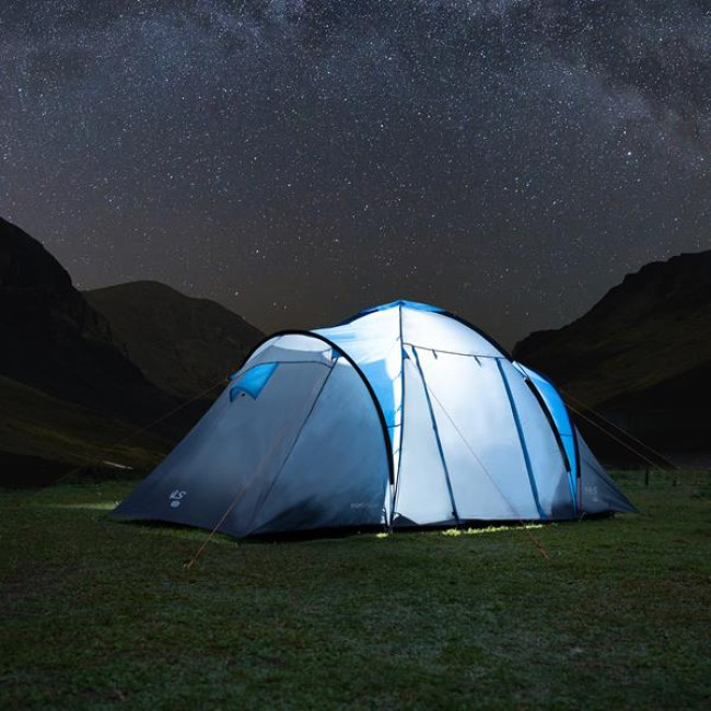 Кемпинговая палатка NILS CAMP NC6431 HIGHLAND IV серо-голубая