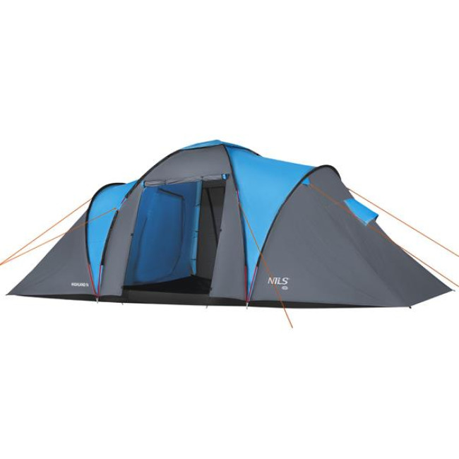 Кемпинговая палатка NILS CAMP NC6431 HIGHLAND IV серо-голубая