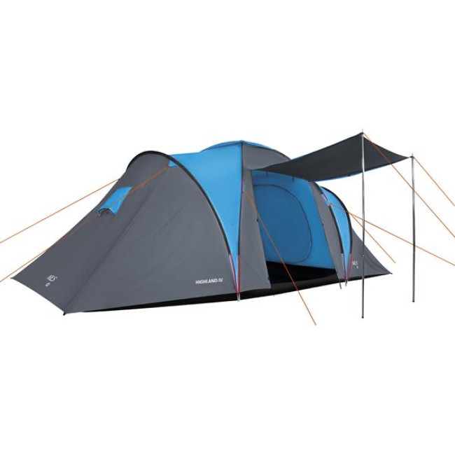 Кемпинговая палатка NILS CAMP NC6431 HIGHLAND IV серо-голубая