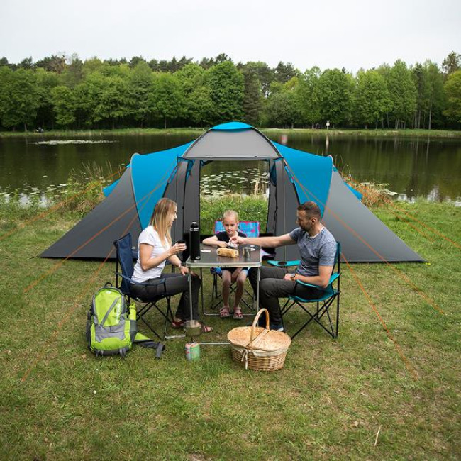 Кемпинговая палатка NILS CAMP NC6431 HIGHLAND IV серо-голубая