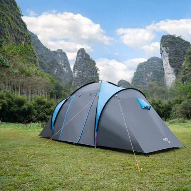 Кемпинговая палатка NILS CAMP NC6431 HIGHLAND IV серо-голубая