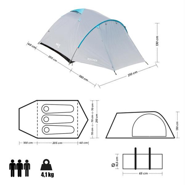 Кемпинговая палатка NILS CAMP NC6013 ROCKER