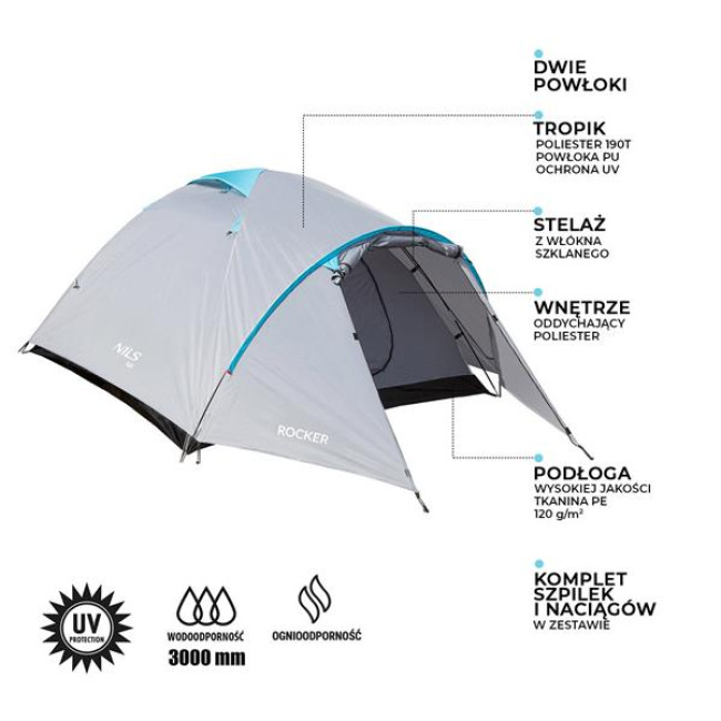 Кемпинговая палатка NILS CAMP NC6013 ROCKER