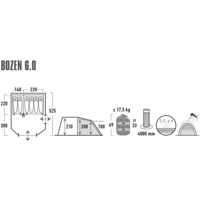 Піший намет High Peak Bozen 5