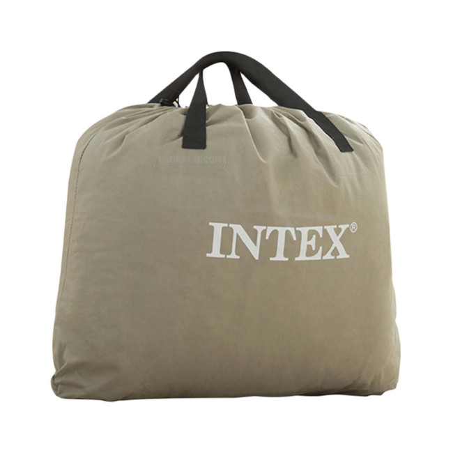 Матрас надувной Intex 64162ND с электронасосом 191x99 см серо-бежевый.