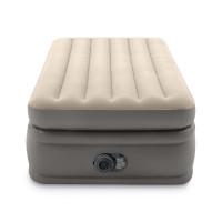 Матрас надувной Intex 64162ND с электронасосом 191x99 см серо-бежевый.