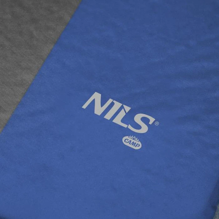 Самонадувающийся коврик с подушкой NILS CAMP NC4349, 193 х 58 х 3 см, серо-синий