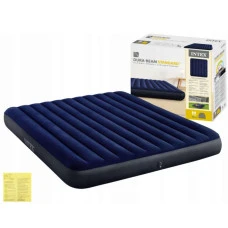 Матрас надувной Intex 64755 203x183x25 см, темно-синий.