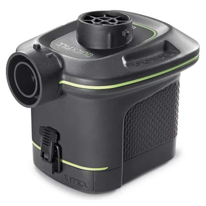 Матрас надувной Intex 64777 с электронасосом 191x99x25 см, серо-зеленый.