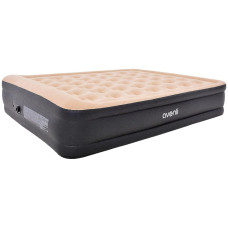 Матрас надувной AVENLI Queen High Raised 203x157 см, черно-бежевый.