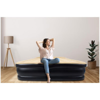 Матрац надувний AVENLI Queen High Raised 203x157 см, чорно-бежевий