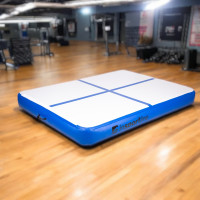 Надувной коврик inSPORTline Air-impact 200x150 см, бело-синий