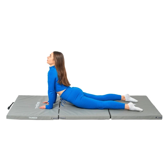 Мат гімнастичний THUNDER MG-03, 197 х 90 х 5 см, сірий