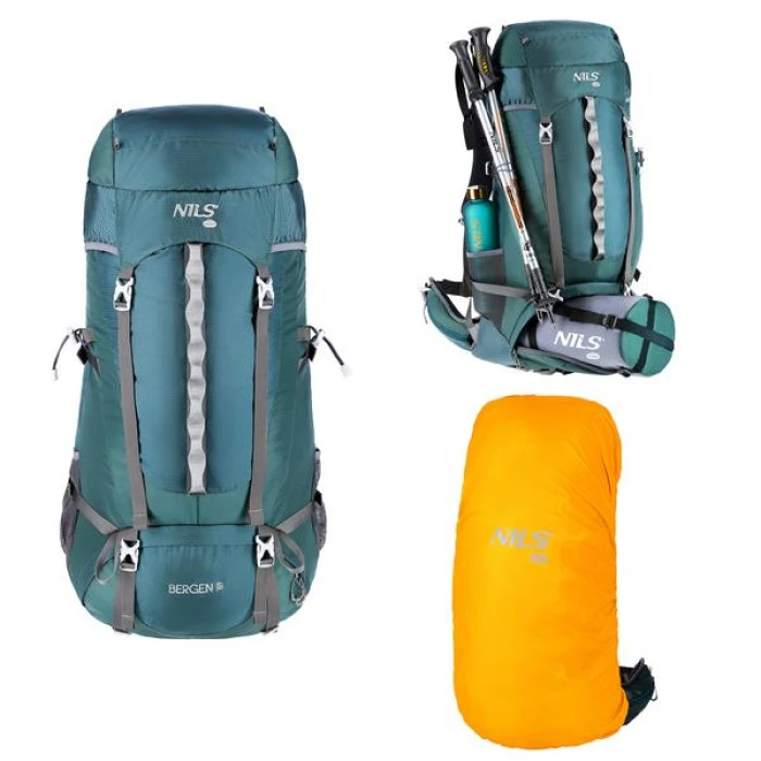 Рюкзак туристический NC1949 GREEN BERGEN 65L NILS CAMP