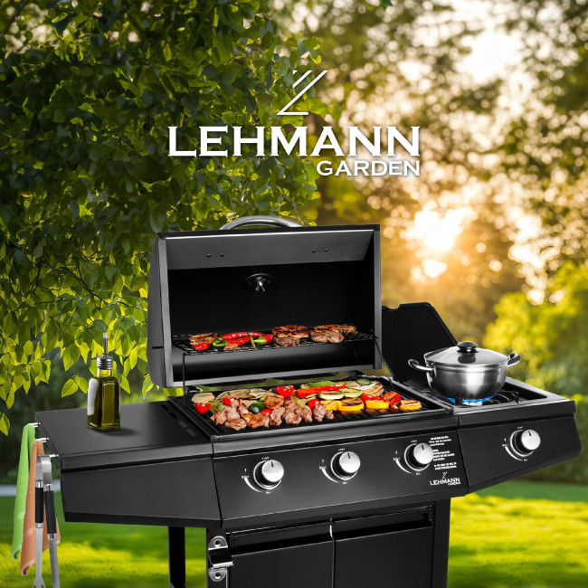 Газовый гриль LEHMANN TEXAS 3+1 черный