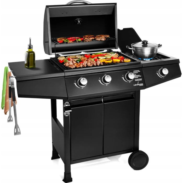 Газовий гриль LEHMANN TEXAS 3+1 чорний