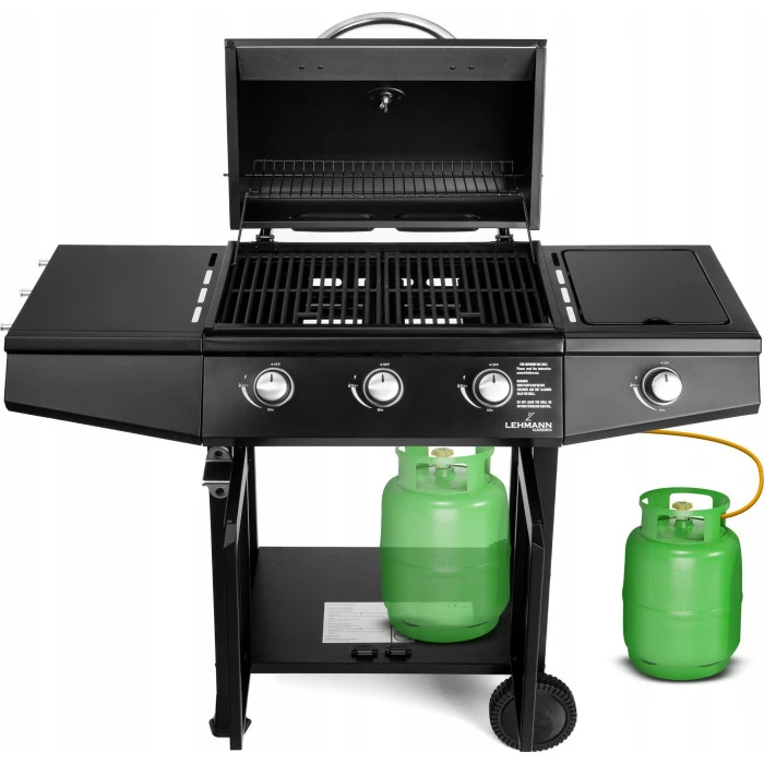 Газовий гриль LEHMANN TEXAS 3+1 чорний